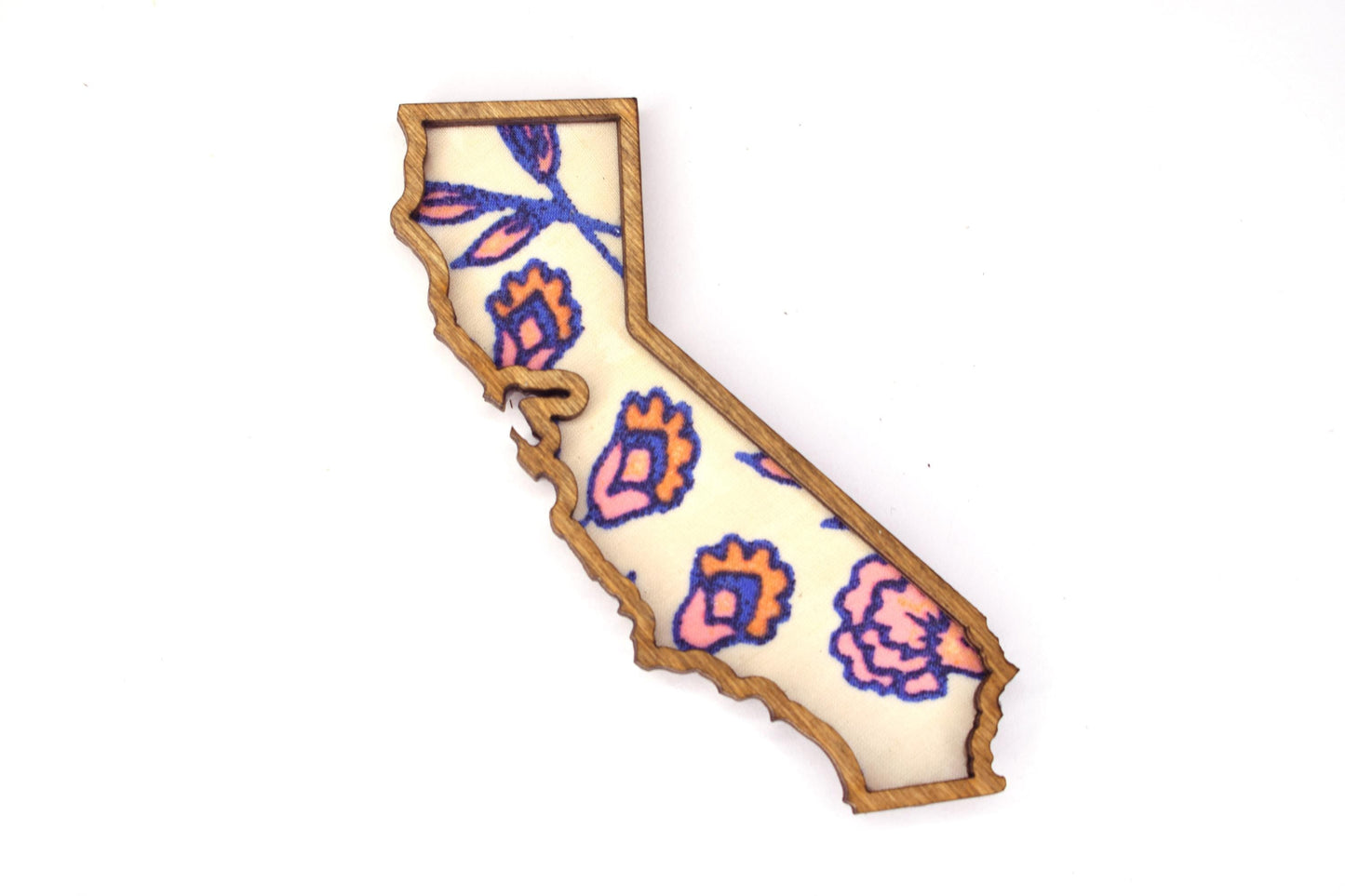 California State Magnet with Recycled Fabric