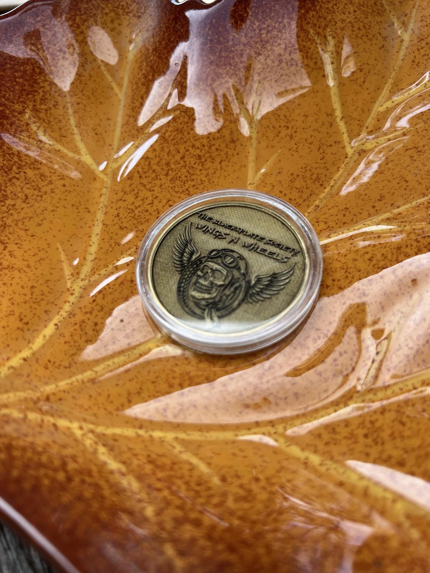 Brass Commemorative Coin – The Black Pate Society: Wings on Wheels