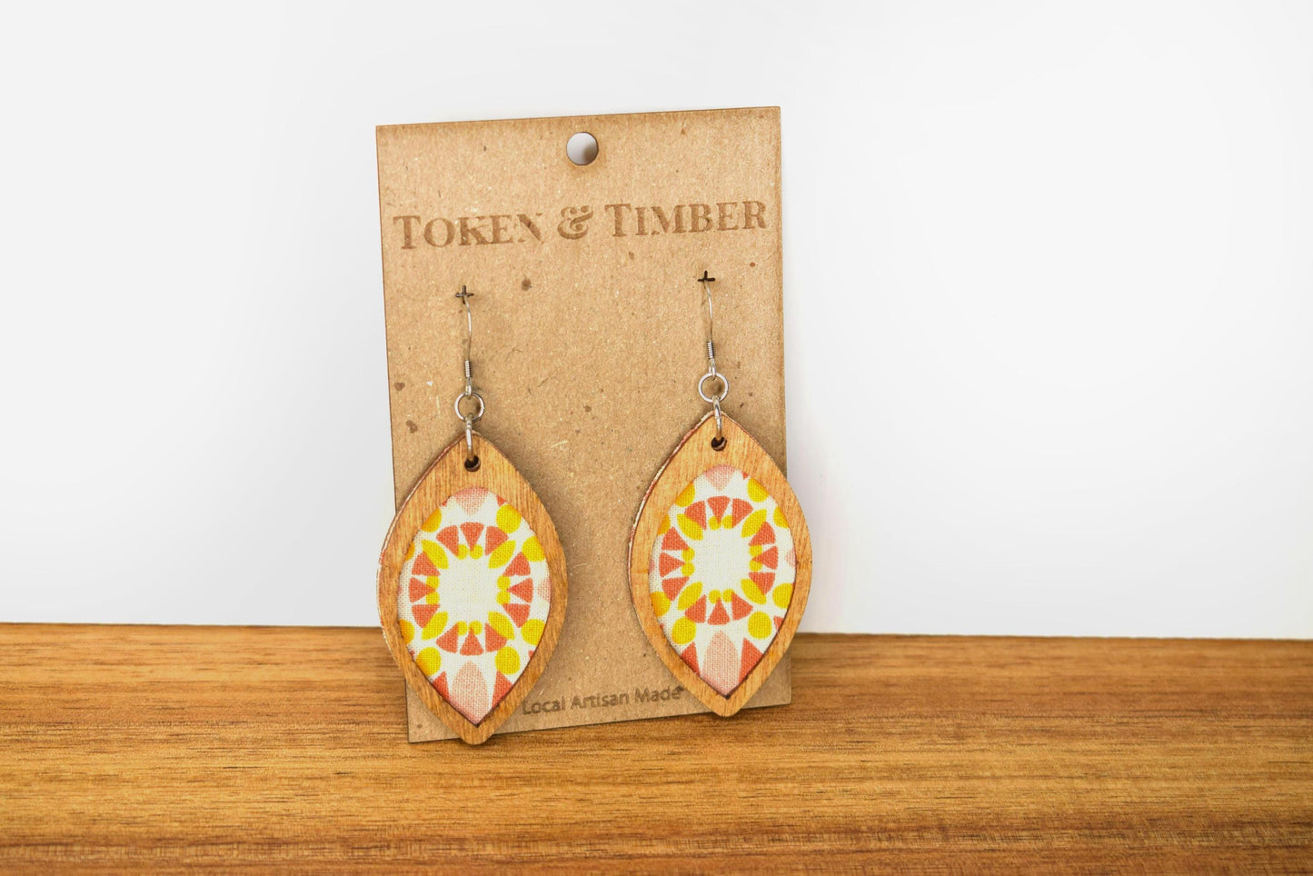 Sunny Boho Print Recycled Fabric Earrings