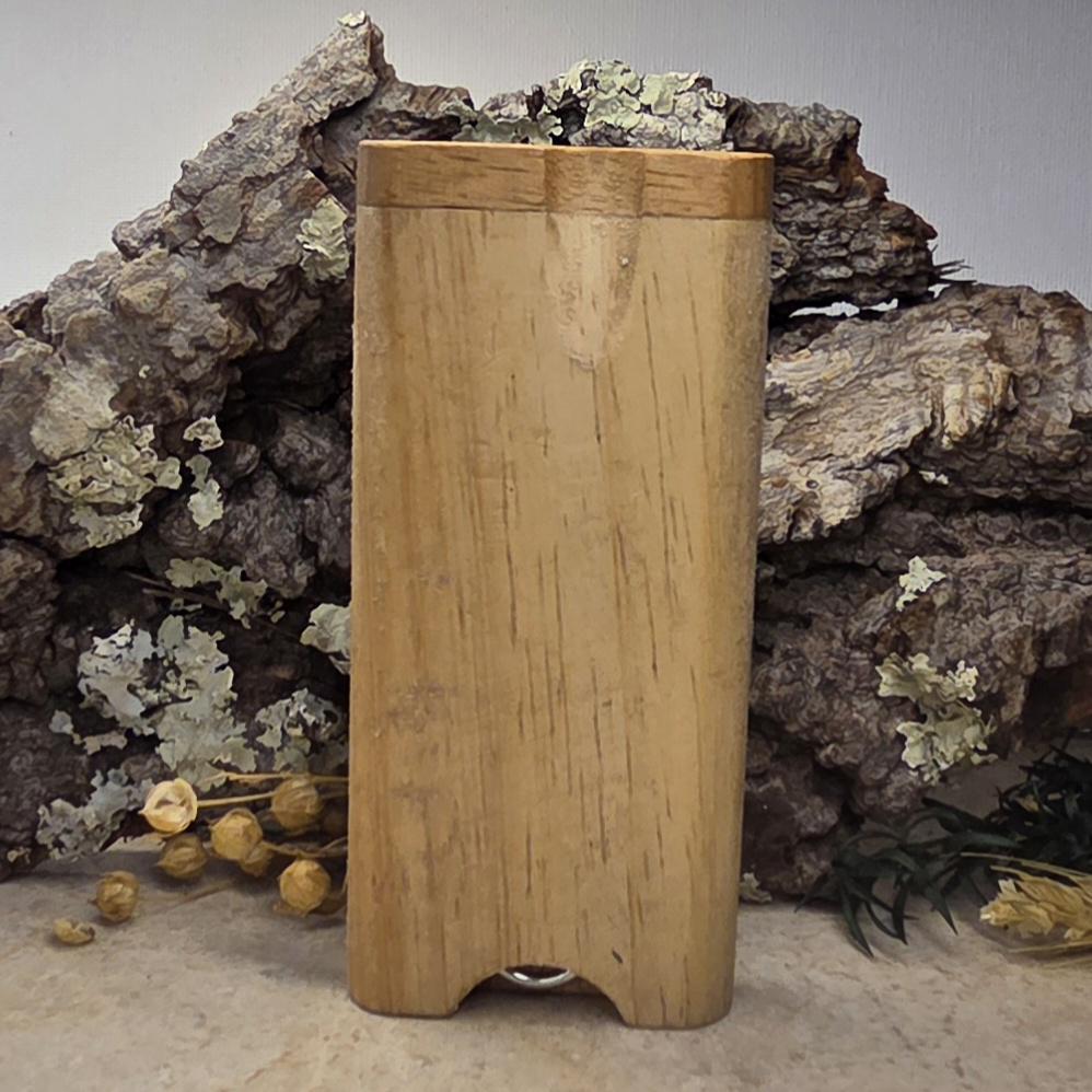 Wood Dugout Stash Box with Pick and One Hitter - Moon