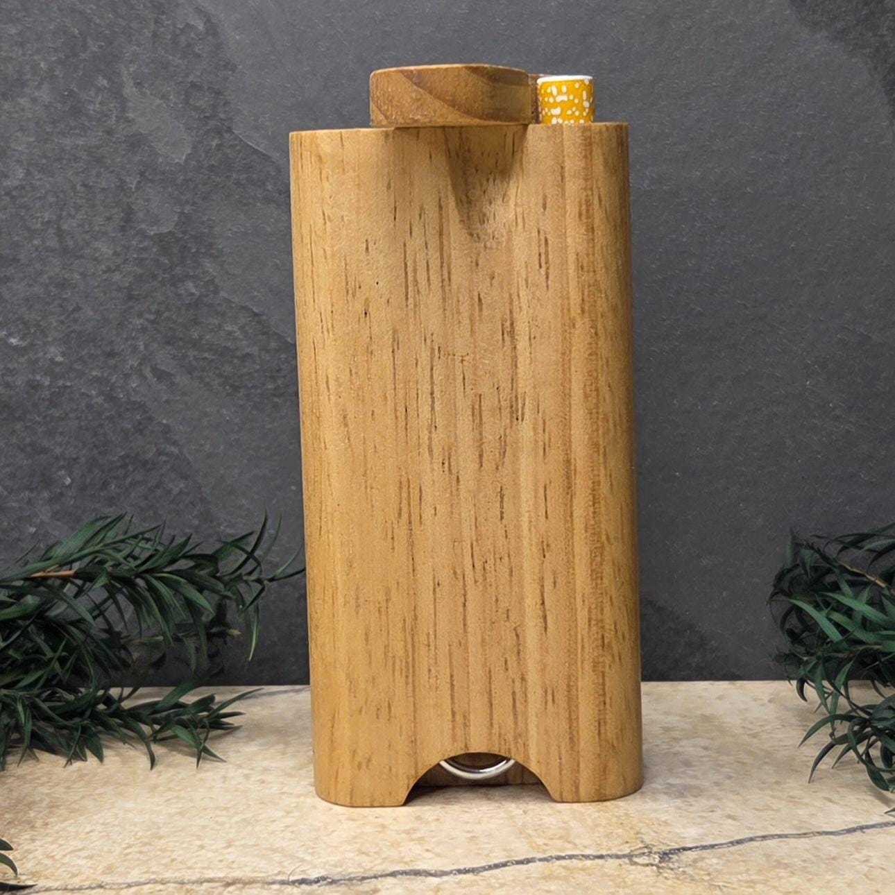 Wood Dugout Stash Box with Pick and One Hitter - Tree