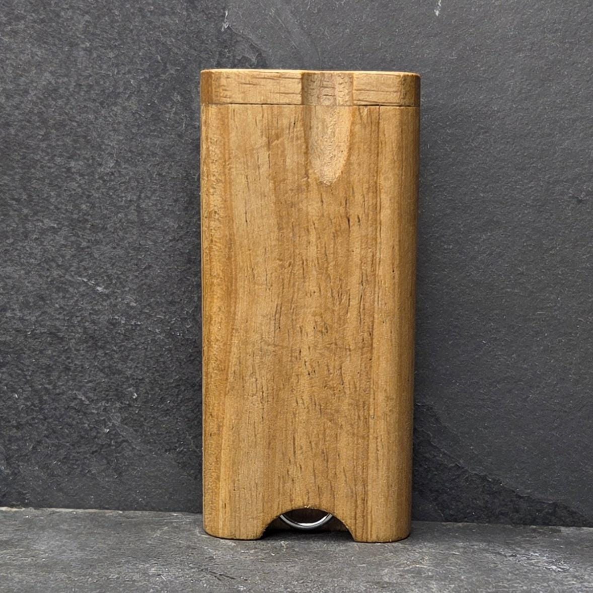 Wood Dugout Stash Box with Pick and One Hitter - Snake Skull