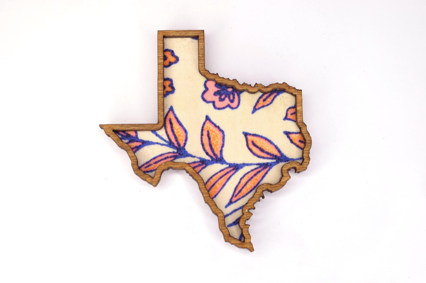 Texas State Magnet with Recycled Fabric