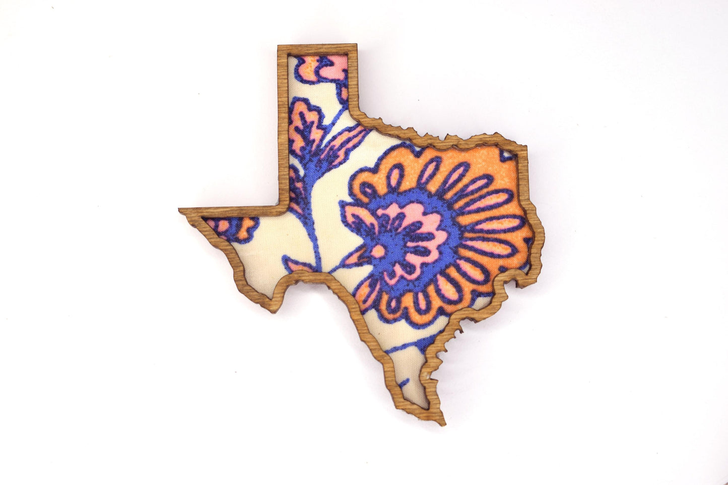 Texas State Magnet with Recycled Fabric
