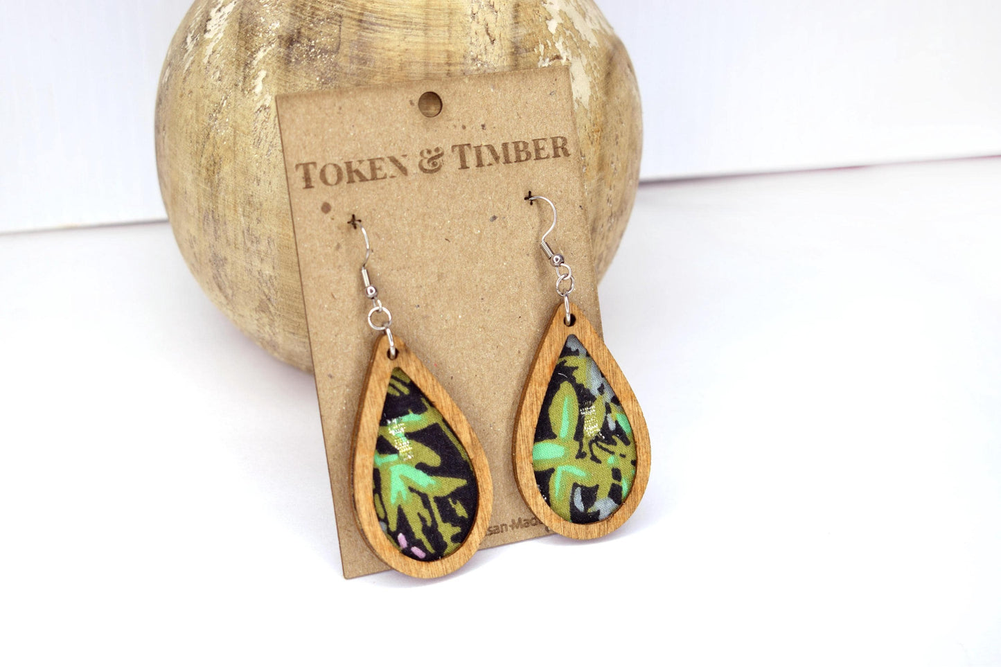Botanical Gardens Recycled Fabric Earrings