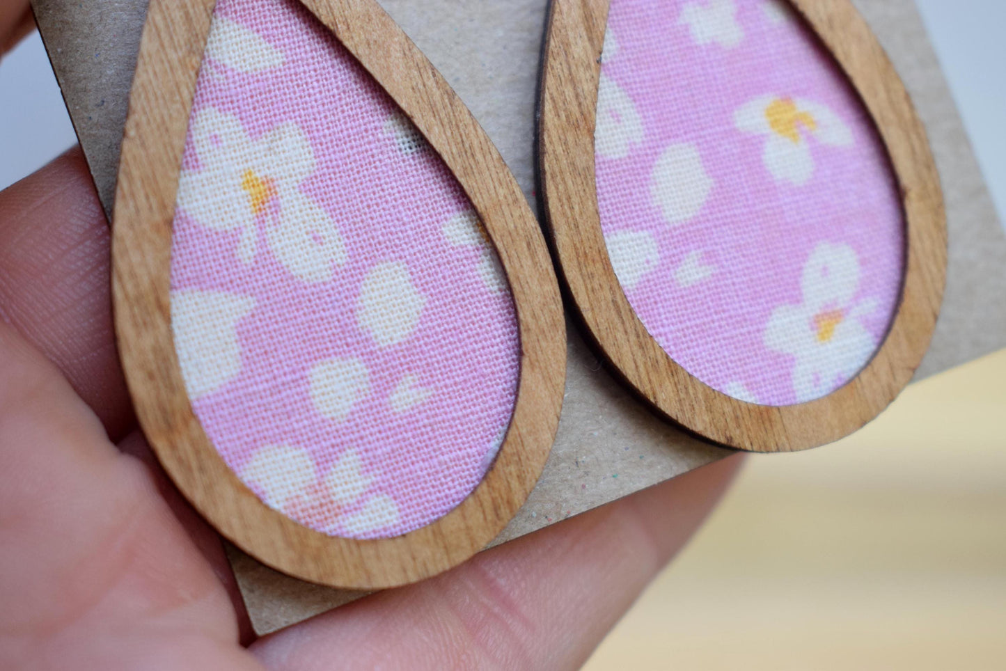 Pretty in Pink Recycled Fabric Earrings
