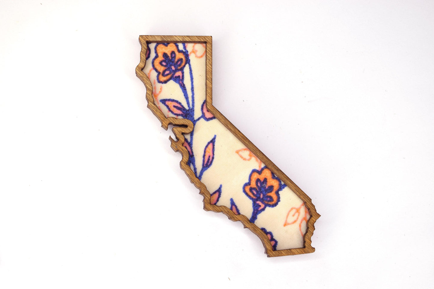 California State Magnet with Recycled Fabric
