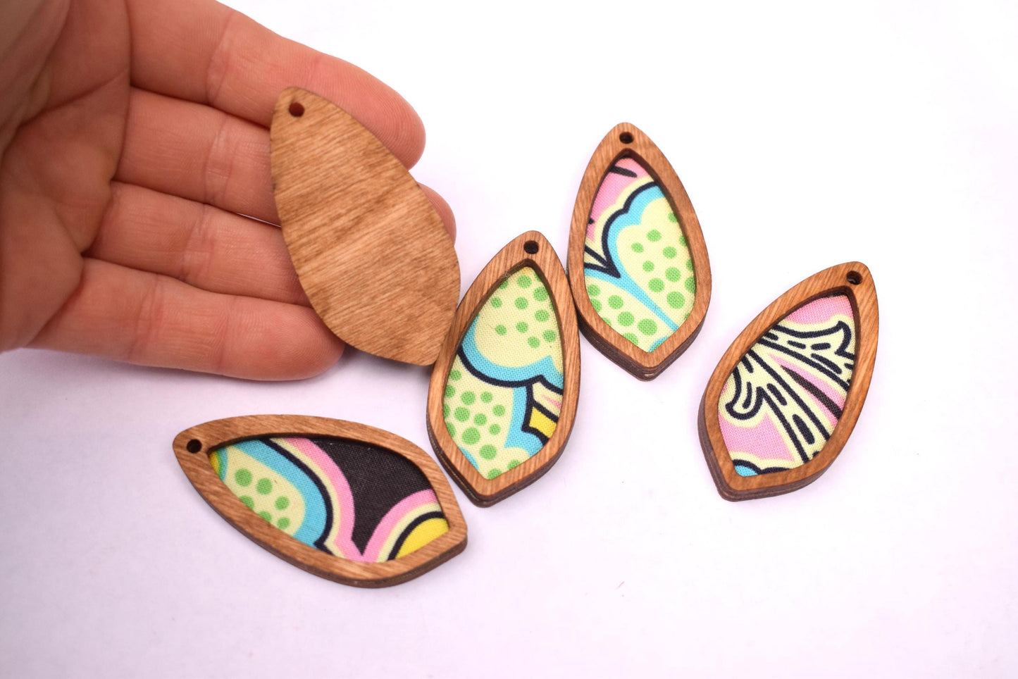 Groovy Recycled Fabric Pendant Lot 5 pcs