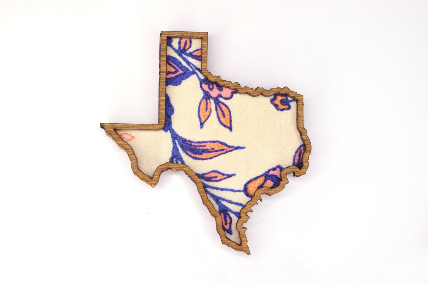 Texas State Magnet with Recycled Fabric