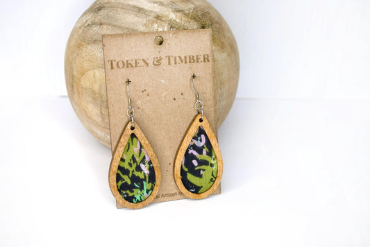 Midnight Meadows Recycled Fabric Earrings