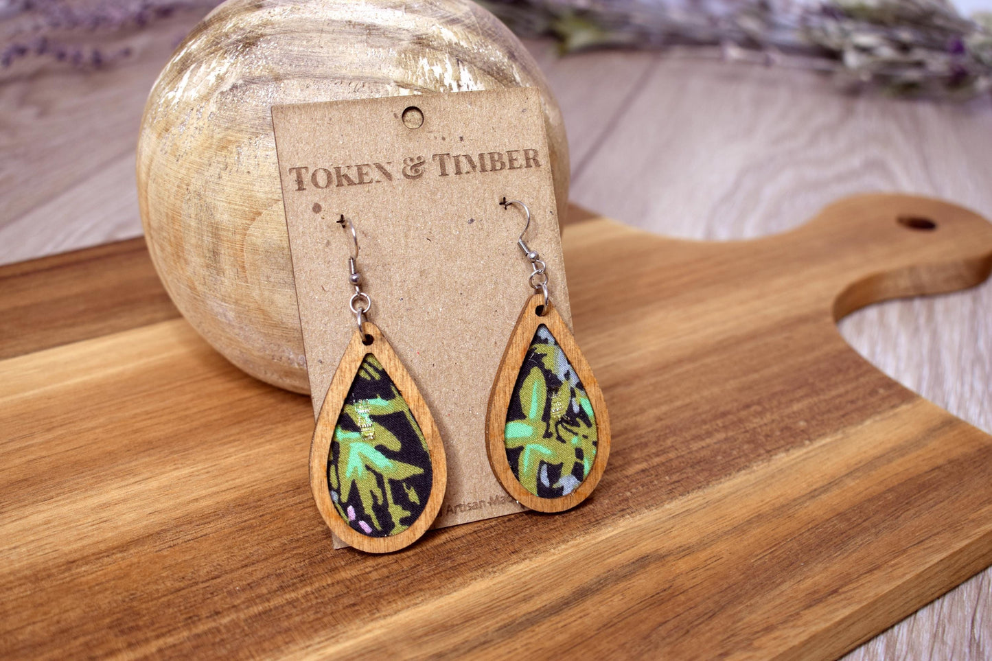 Botanical Gardens Recycled Fabric Earrings