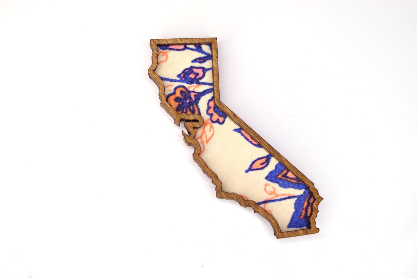 California State Magnet with Recycled Fabric