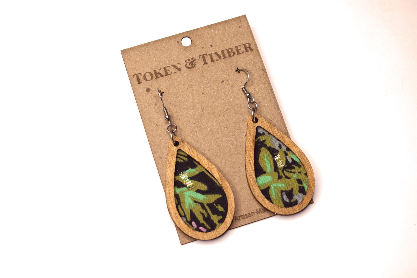 Botanical Gardens Recycled Fabric Earrings