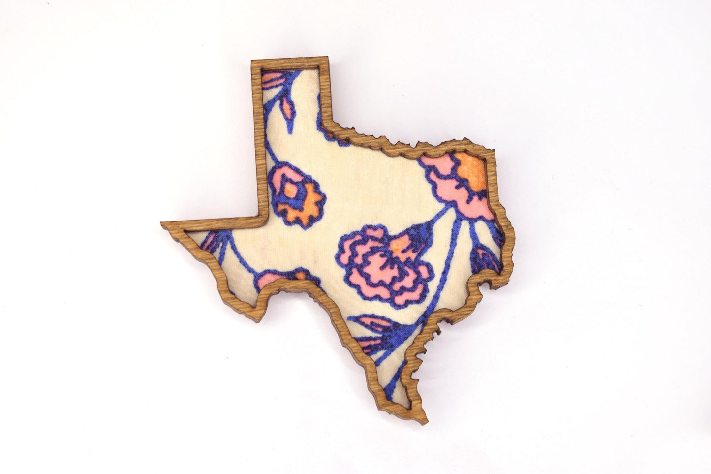 Texas State Magnet with Recycled Fabric