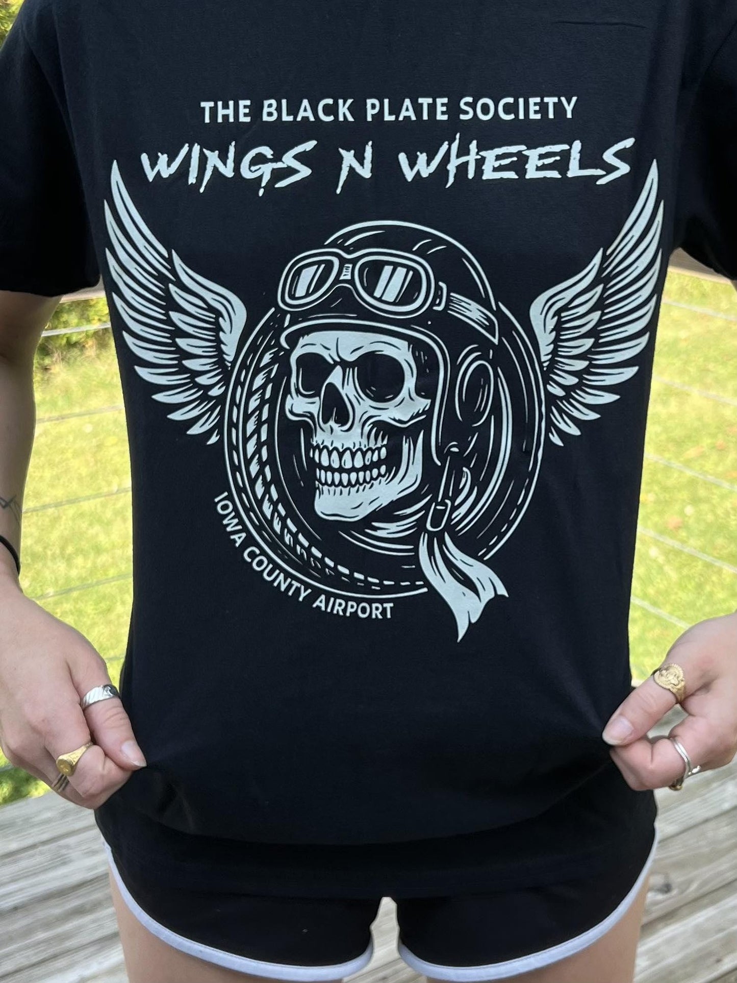 Black Plate Society Wings and Wheels T-shirt