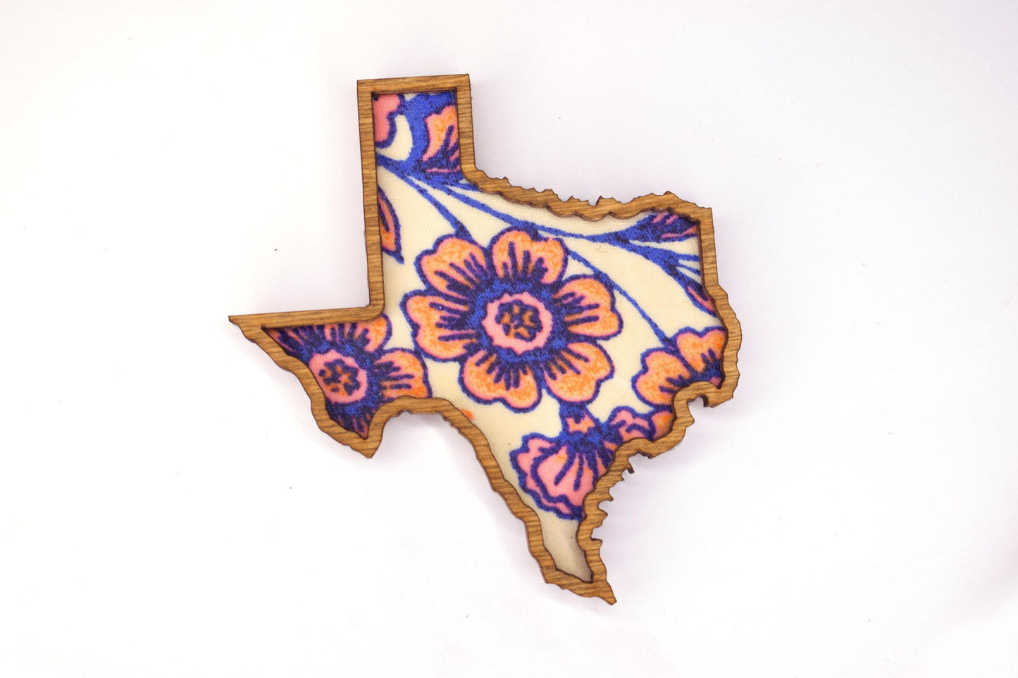 Texas State Magnet with Recycled Fabric
