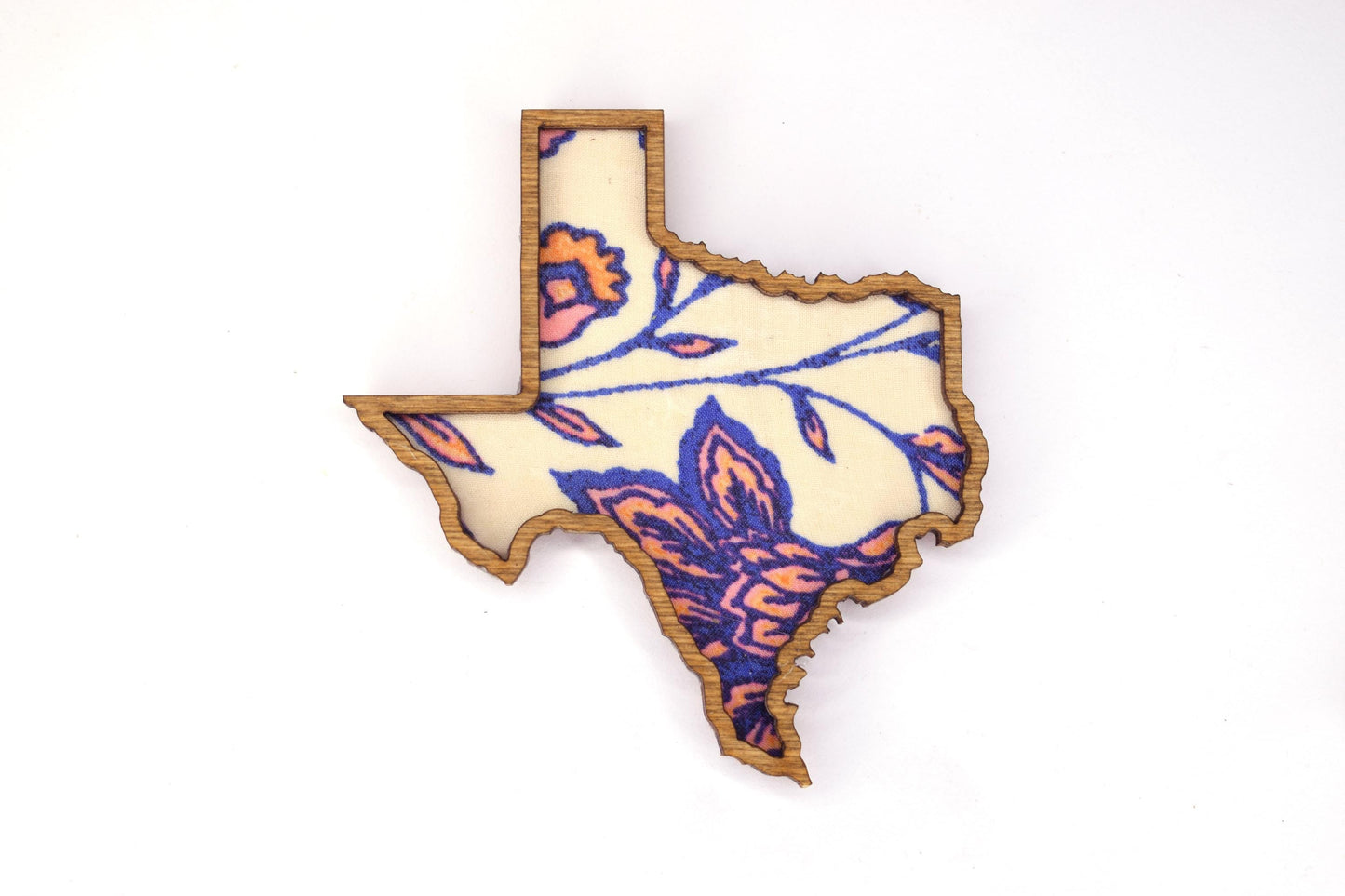 Texas State Magnet with Recycled Fabric