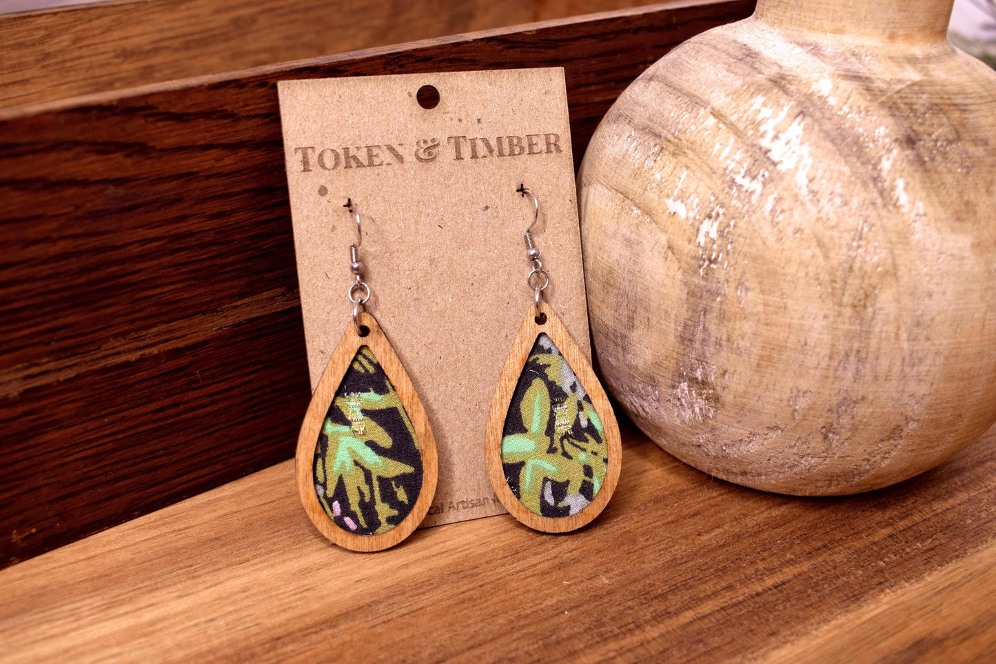 Botanical Gardens Recycled Fabric Earrings