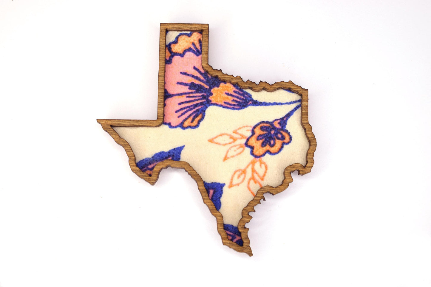 Texas State Magnet with Recycled Fabric
