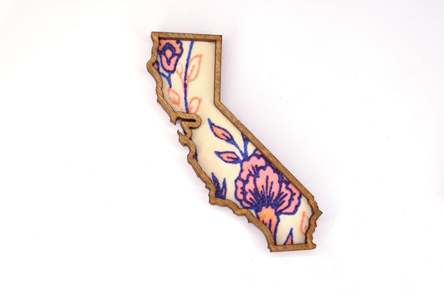 California State Magnet with Recycled Fabric