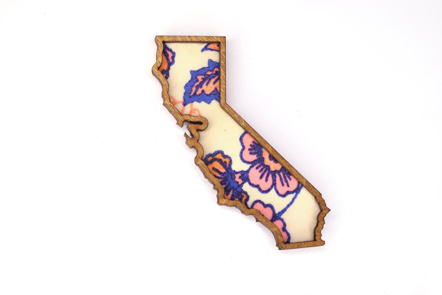 California State Magnet with Recycled Fabric