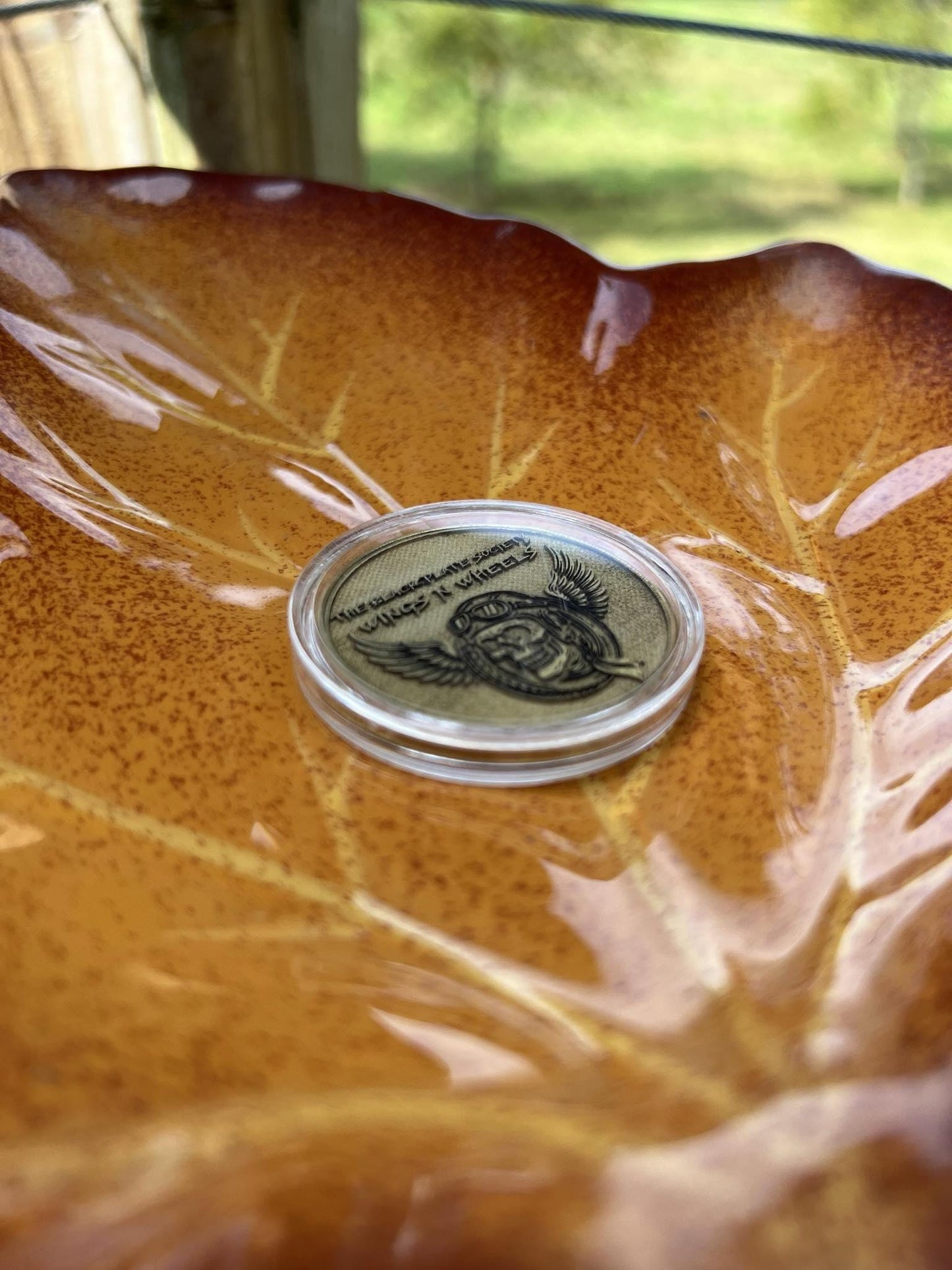 Brass Commemorative Coin – The Black Pate Society: Wings on Wheels