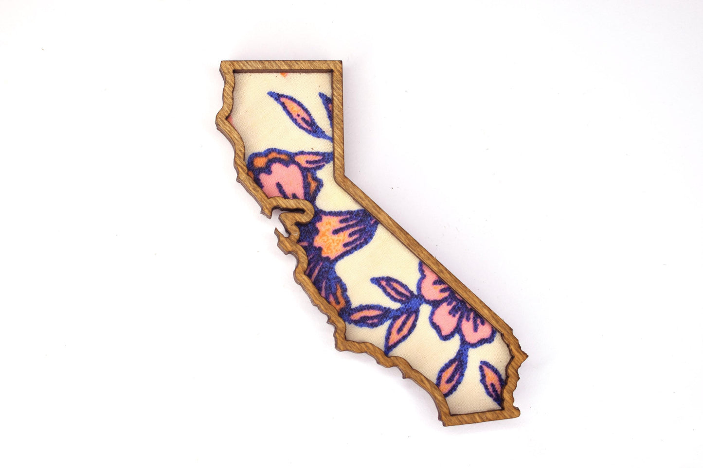 California State Magnet with Recycled Fabric