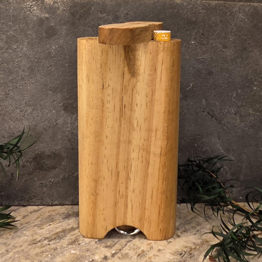Wood Dugout Stash Box with Pick and One Hitter - Celtic Cross