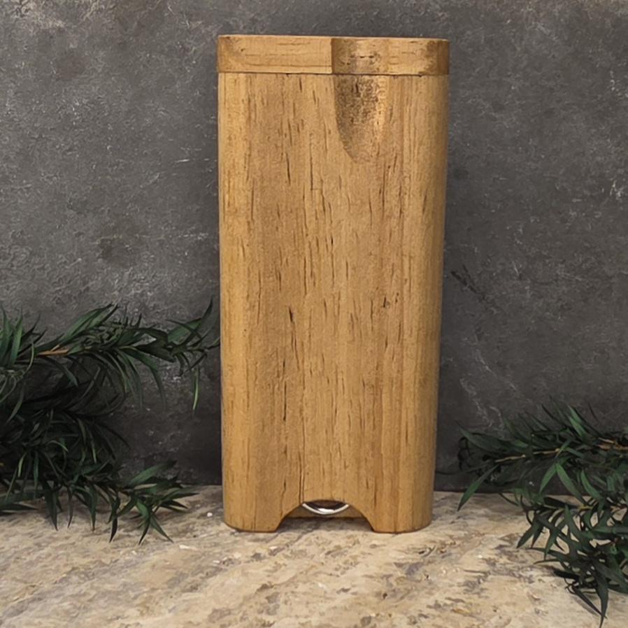 Wood Dugout Stash Box with Pick and One Hitter - Special Walnut Stained