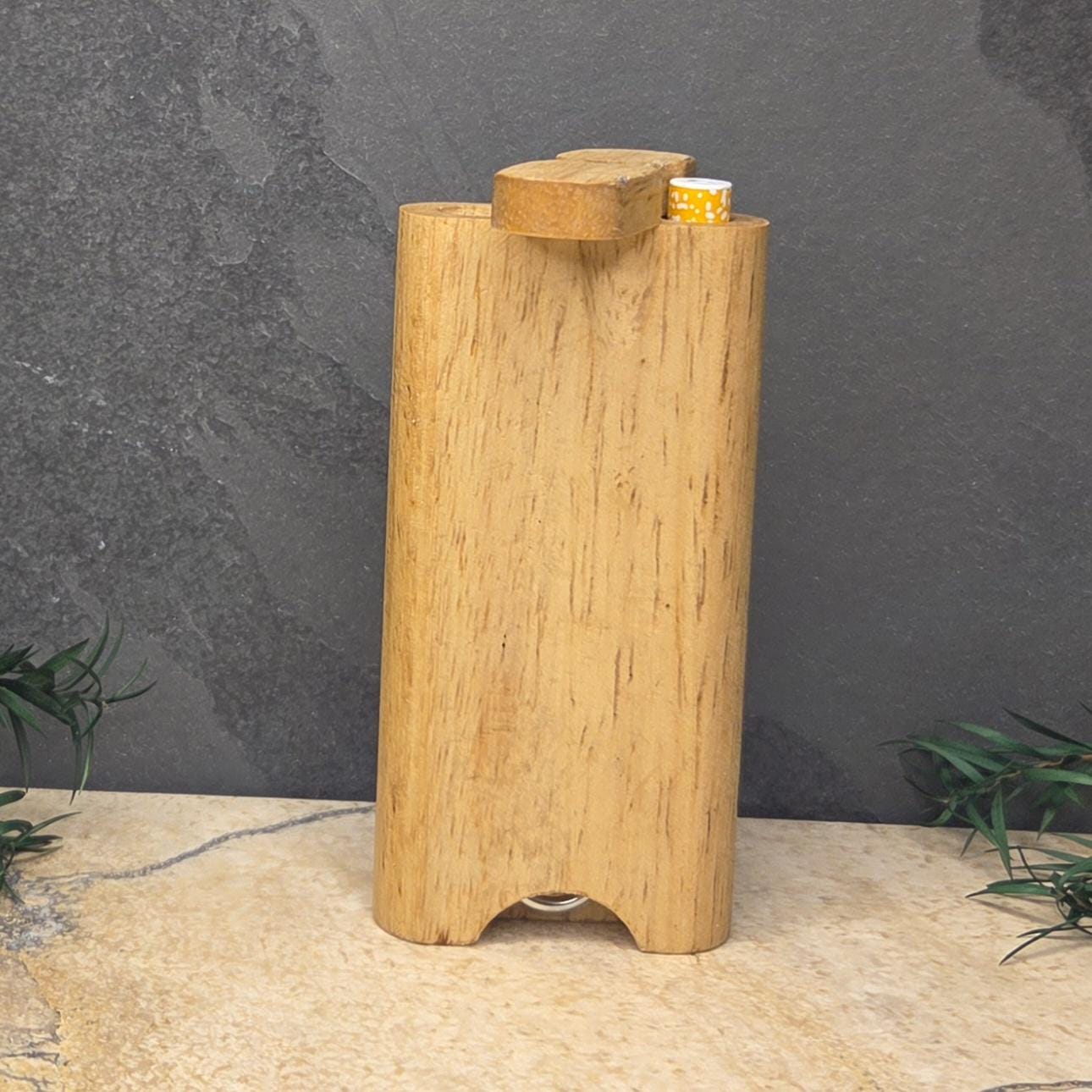 Wood Dugout Stash Box with Pick and One Hitter - Full Moon
