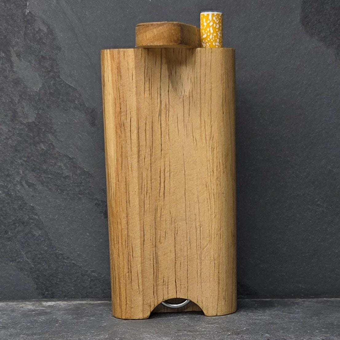 Wood Dugout Stash Box with Pick and One Hitter - Mushrooms