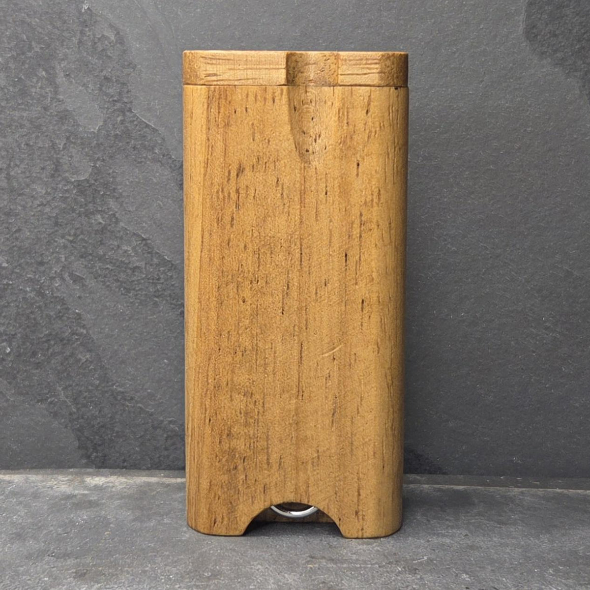 Wood Dugout Stash Box with Pick and One Hitter - Early American Stained