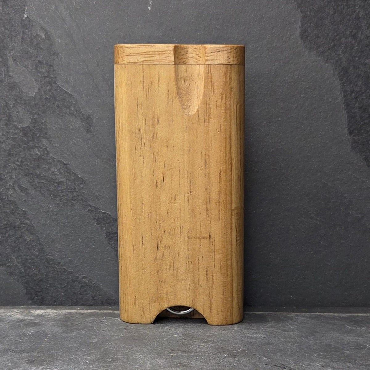 Wood Dugout Stash Box with Pick and One Hitter - Cherry Stained