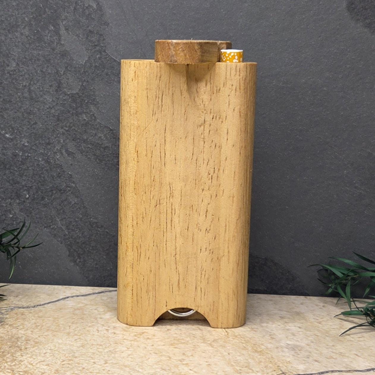 Wood Dugout Stash Box with Pick and One Hitter - Mushroom