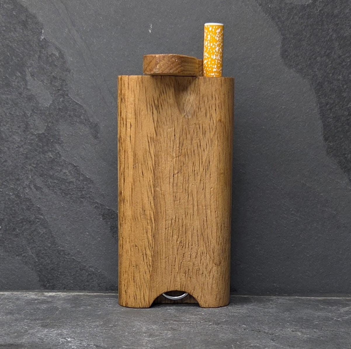 Wood Dugout Stash Box with Pick and One Hitter - Forest