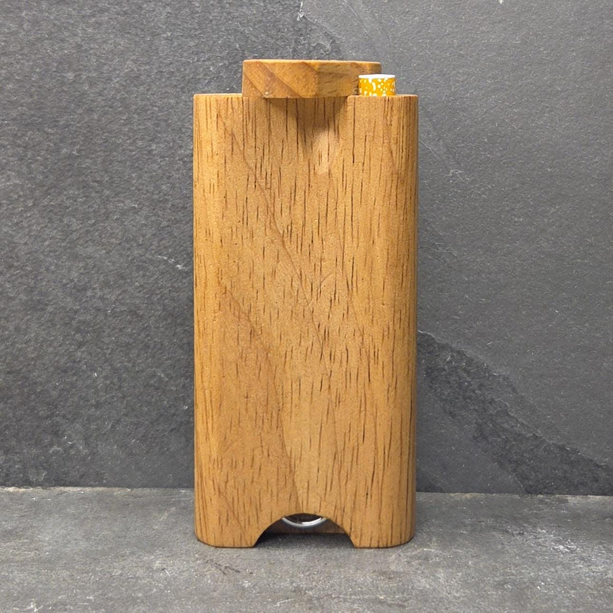 Wood Dugout Stash Box with Pick and One Hitter - Rose Skull