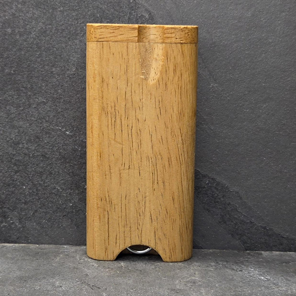 Wood Dugout Stash Box with Pick and One Hitter - Moon Moth Skull