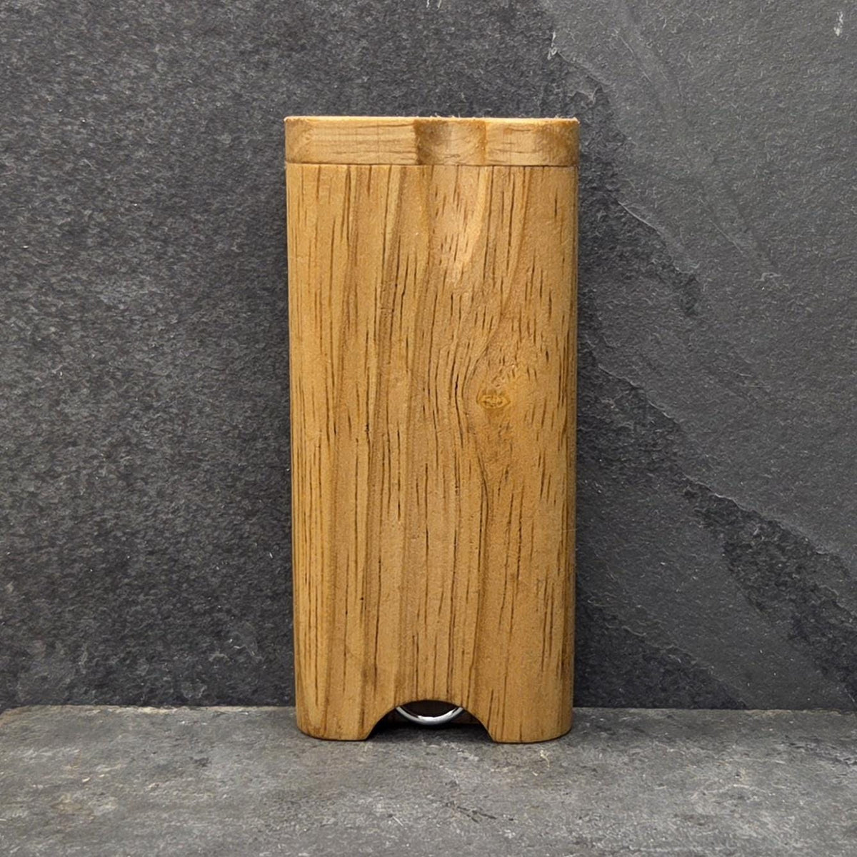 Wood Dugout Stash Box with Pick and One Hitter - Howling Wolf