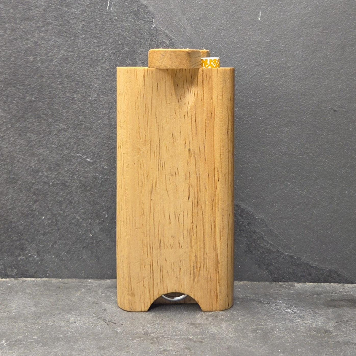Wood Dugout Stash Box with Pick and One Hitter - Buck