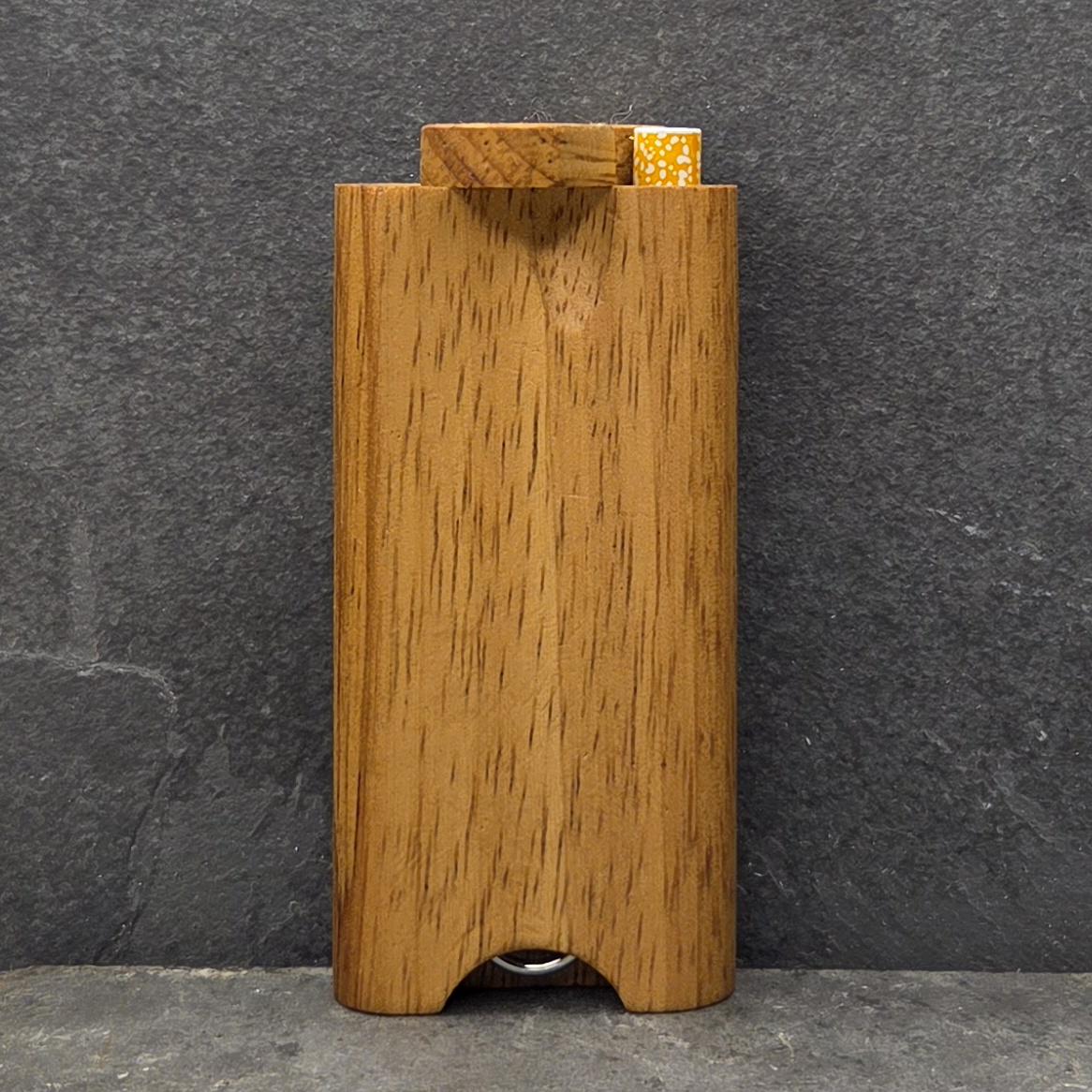 Wood Dugout Stash Box with Pick and One Hitter - Raven Crow Moon