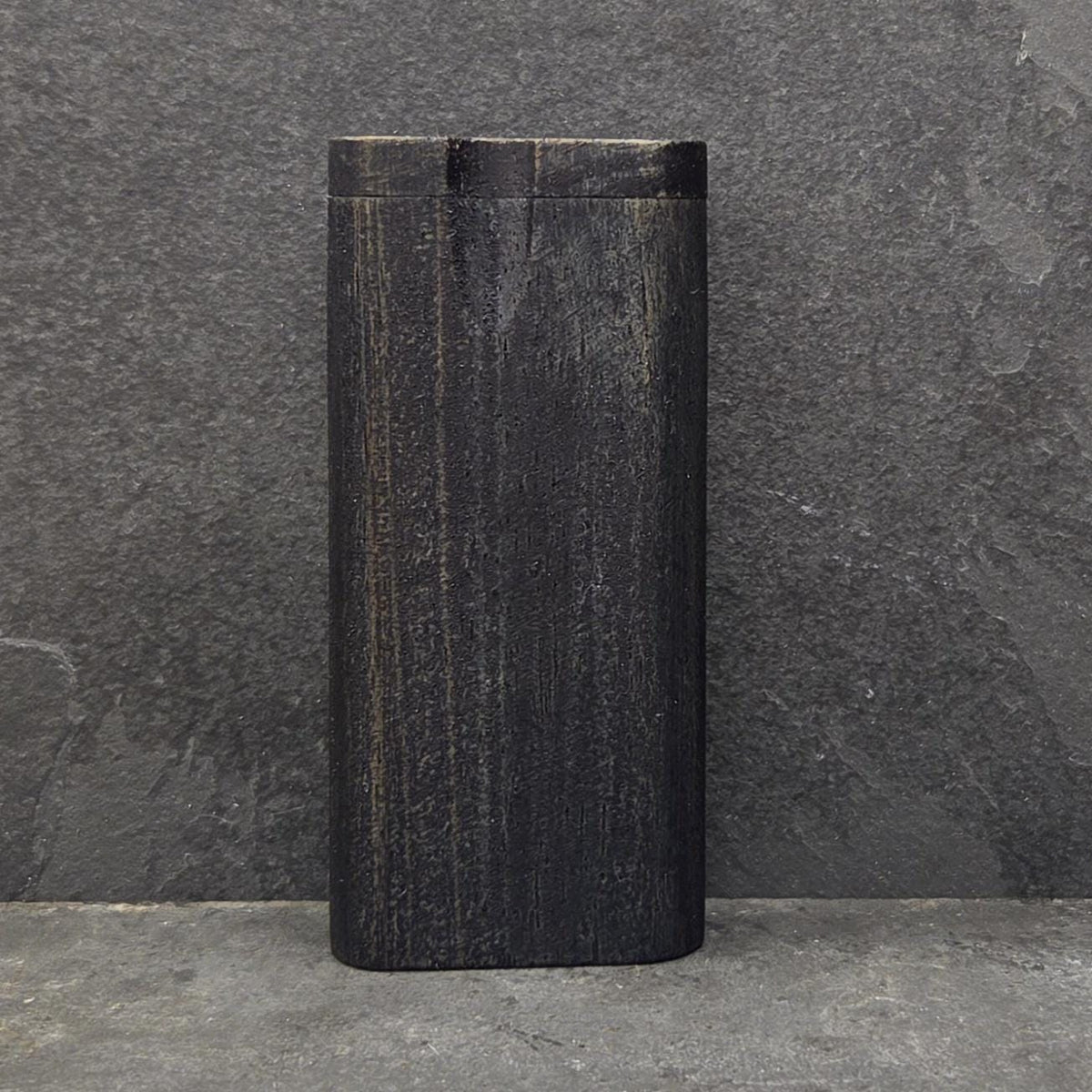 Wood Dugout Stash Box with Pick and One Hitter - Midnight Blue Stained