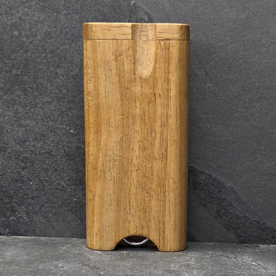 Wood Dugout Stash Box with Pick and One Hitter - Snake Skull