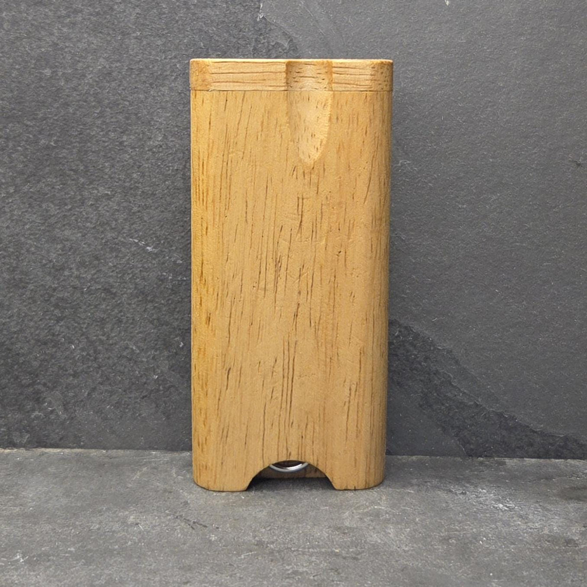 Wood Dugout Stash Box with Pick and One Hitter - Raven Crow Skull