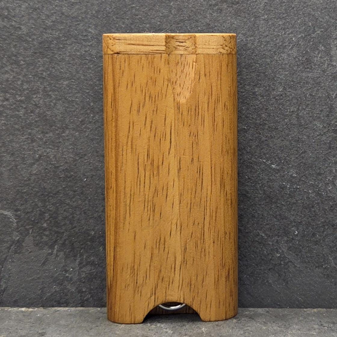 Wood Dugout Stash Box with Pick and One Hitter - Raven Crow Moon