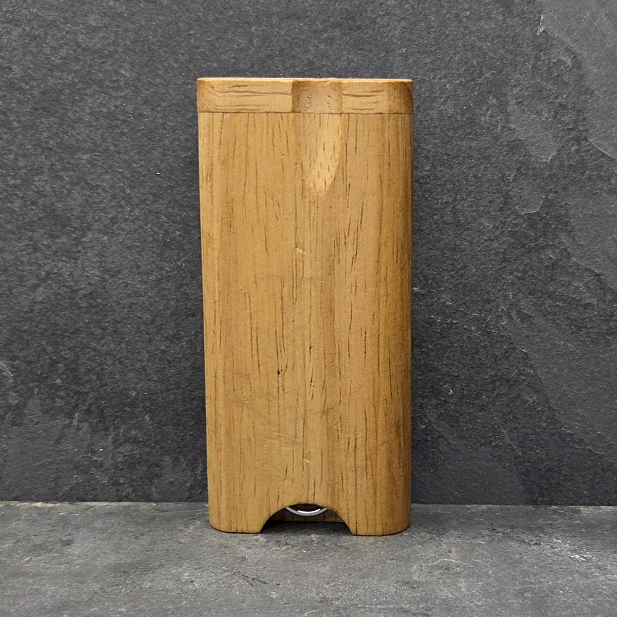 Wood Dugout Stash Box with Pick and One Hitter - Moth Skull
