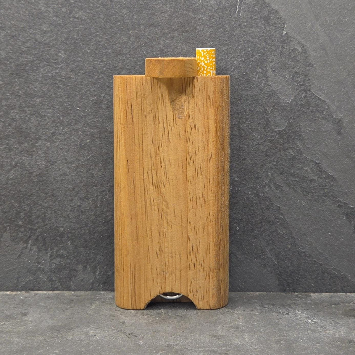 Wood Dugout Stash Box with Pick and One Hitter - Alien Moon