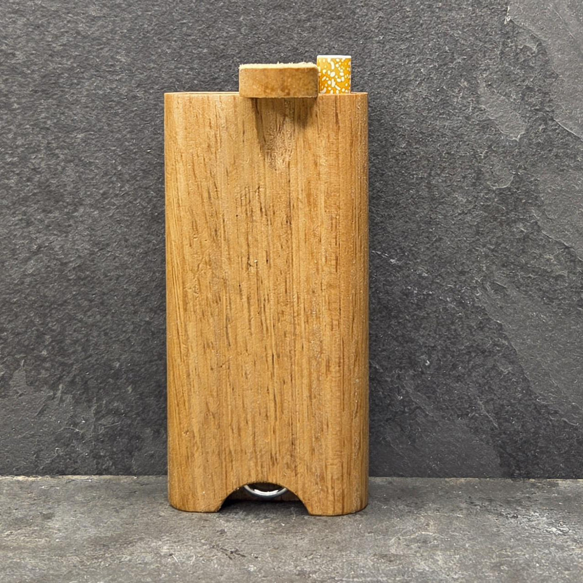 Wood Dugout Stash Box with Pick and One Hitter - Alien UFO